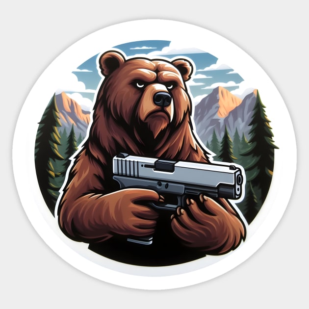 Grizzly Tactical Sticker by Rawlifegraphic